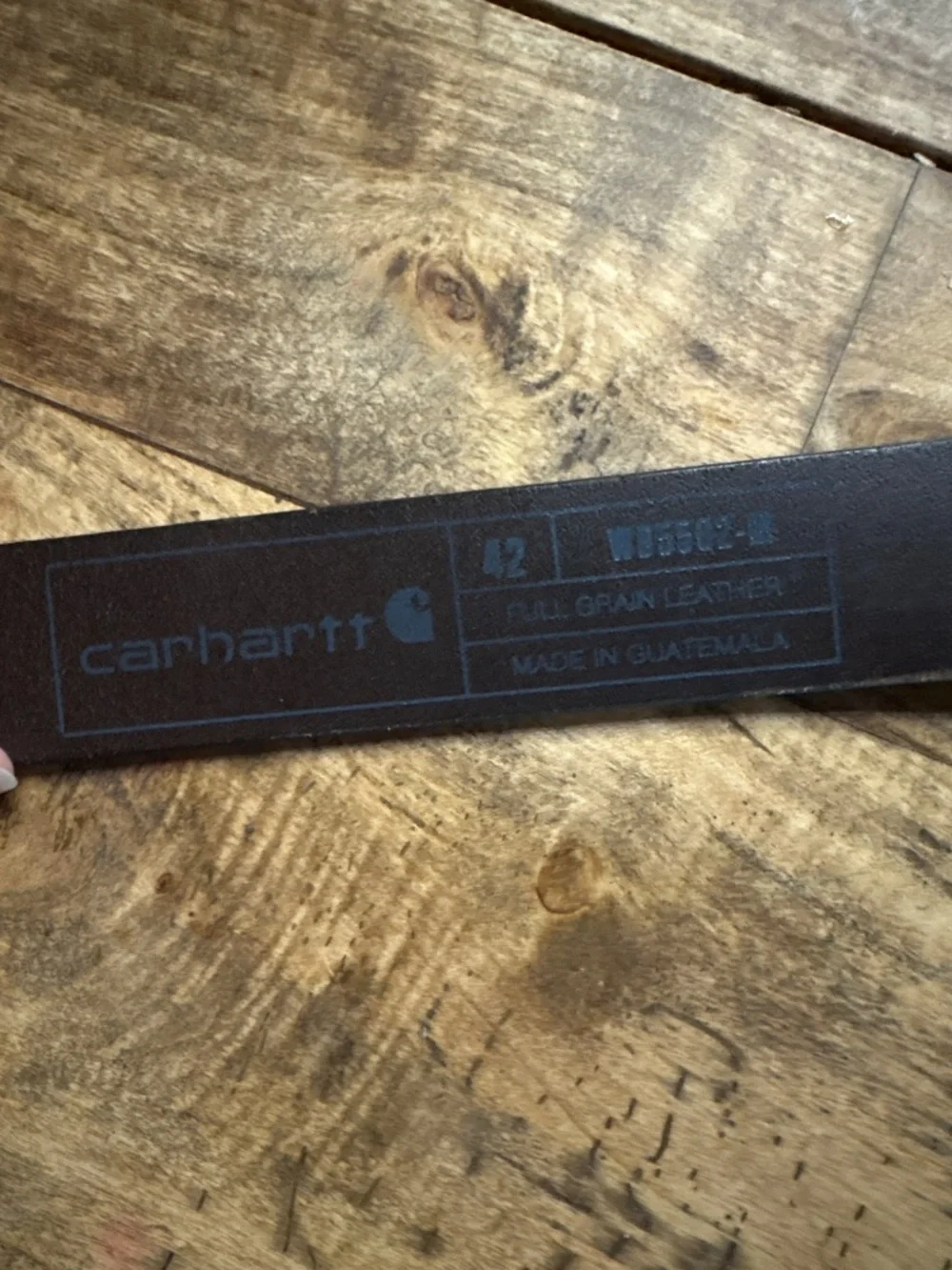 Carhartt brown leather belt size 42